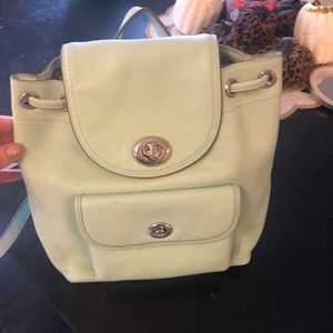 Teal Coach Backapack purse